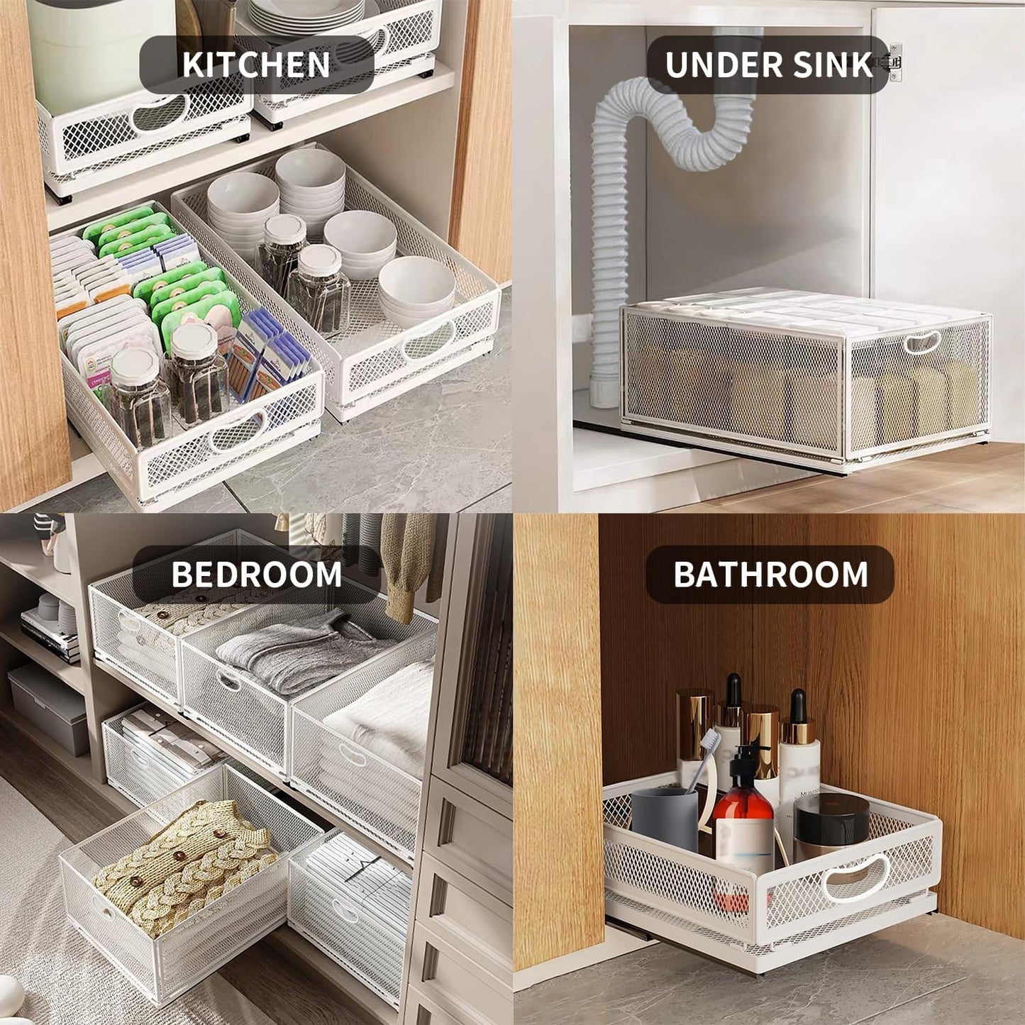 Space-Saving Sliding Organizer for Kitchen Essentials