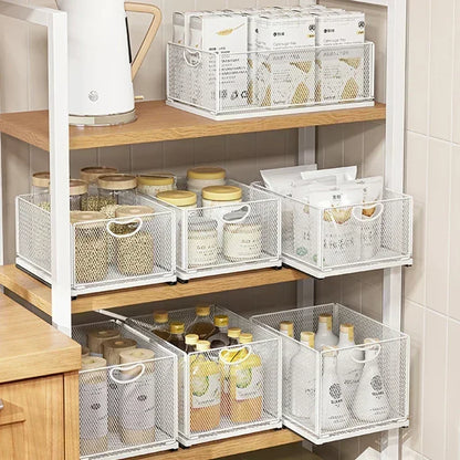 Space-Saving Sliding Organizer for Kitchen Essentials