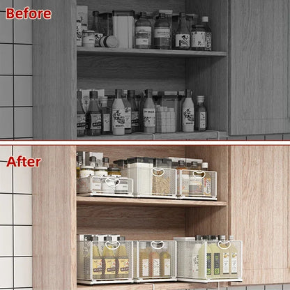 Space-Saving Sliding Organizer for Kitchen Essentials