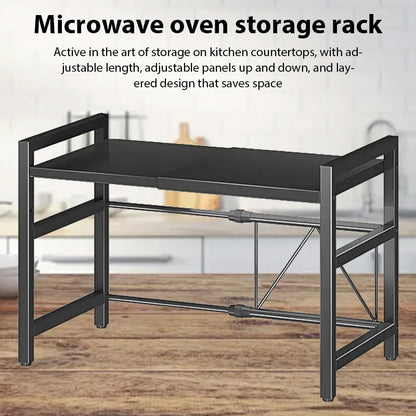 Adjustable Microwave Shelf – Space-Saving Kitchen Organizer