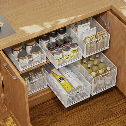 Space-Saving Sliding Organizer for Kitchen Essentials