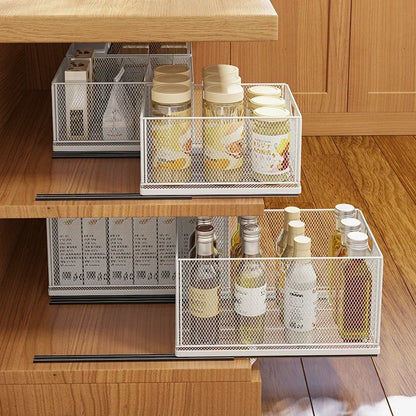Space-Saving Sliding Organizer for Kitchen Essentials