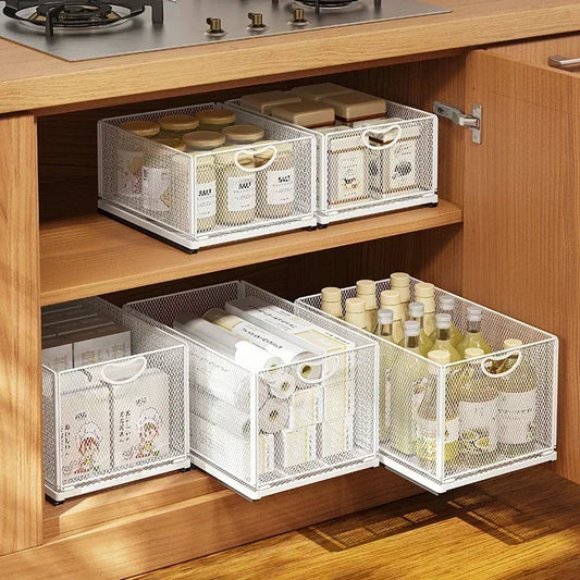 Space-Saving Sliding Organizer for Kitchen Essentials