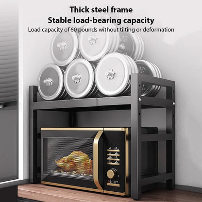 Adjustable Microwave Shelf – Space-Saving Kitchen Organizer
